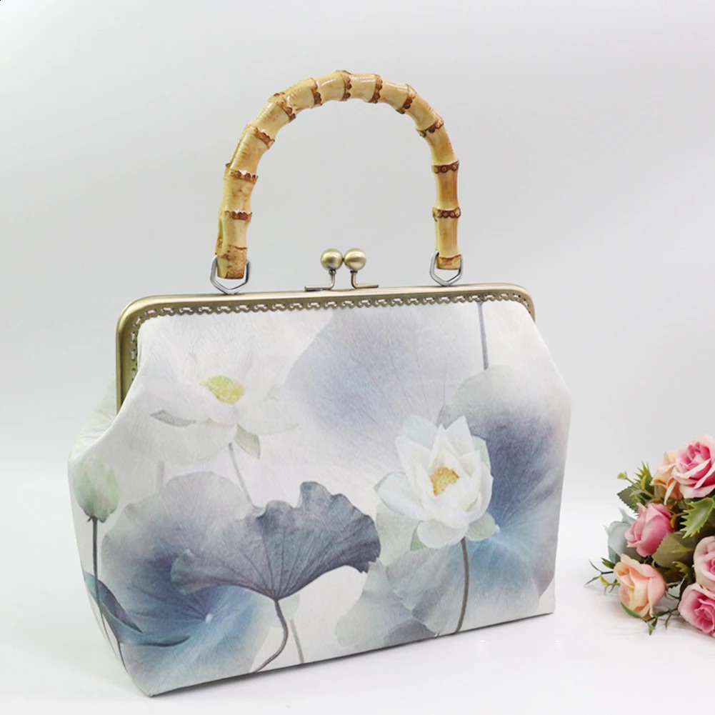 2pcs Bamboo Bag Handle Classic Texture Delicate Creative Handbag DIY Tote Purse Replacement Accessories Making Bag 240821