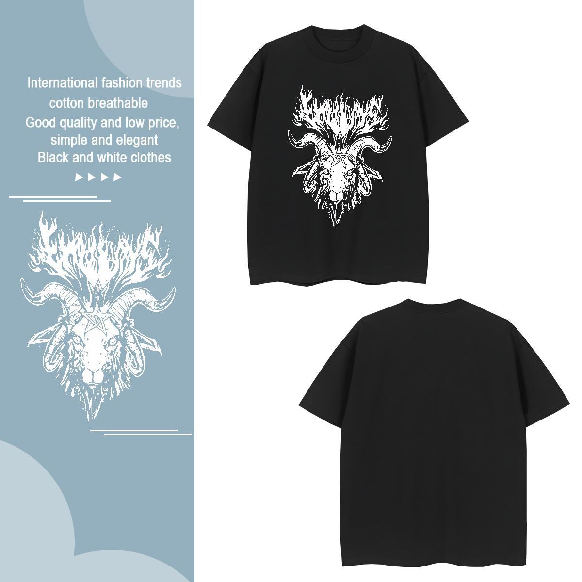 Fashion Casual panting Men Tshirts 230g Cotton Man T Shirts Floral Print Summer Casual O-Neck Short Sleeve Cool Design Tees Shirts