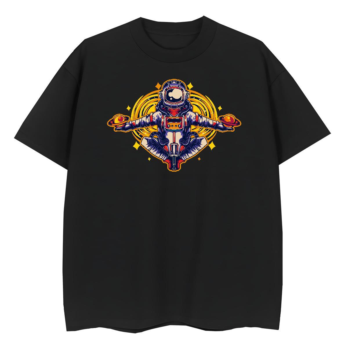 Unisex Unisex Tshirts 230g Cotton universe Home Outdoor T Shirt For Woman O-Neck Short Sleeve Anime Print Tees Shirts