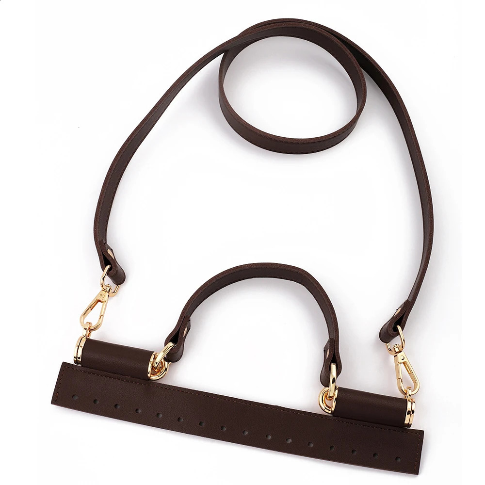 1 set of leather crochet bag handles perforated knitted bag accessories DIY shoulder handbag knitted bag 240821