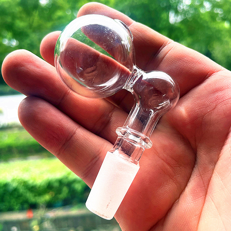 Bong L Shape Glass Adapter Vapor Whip Hookah Smoke Accessory 14mm 18mm Male Female Clear 90Degree Right Angle For Water Pipe Bongs