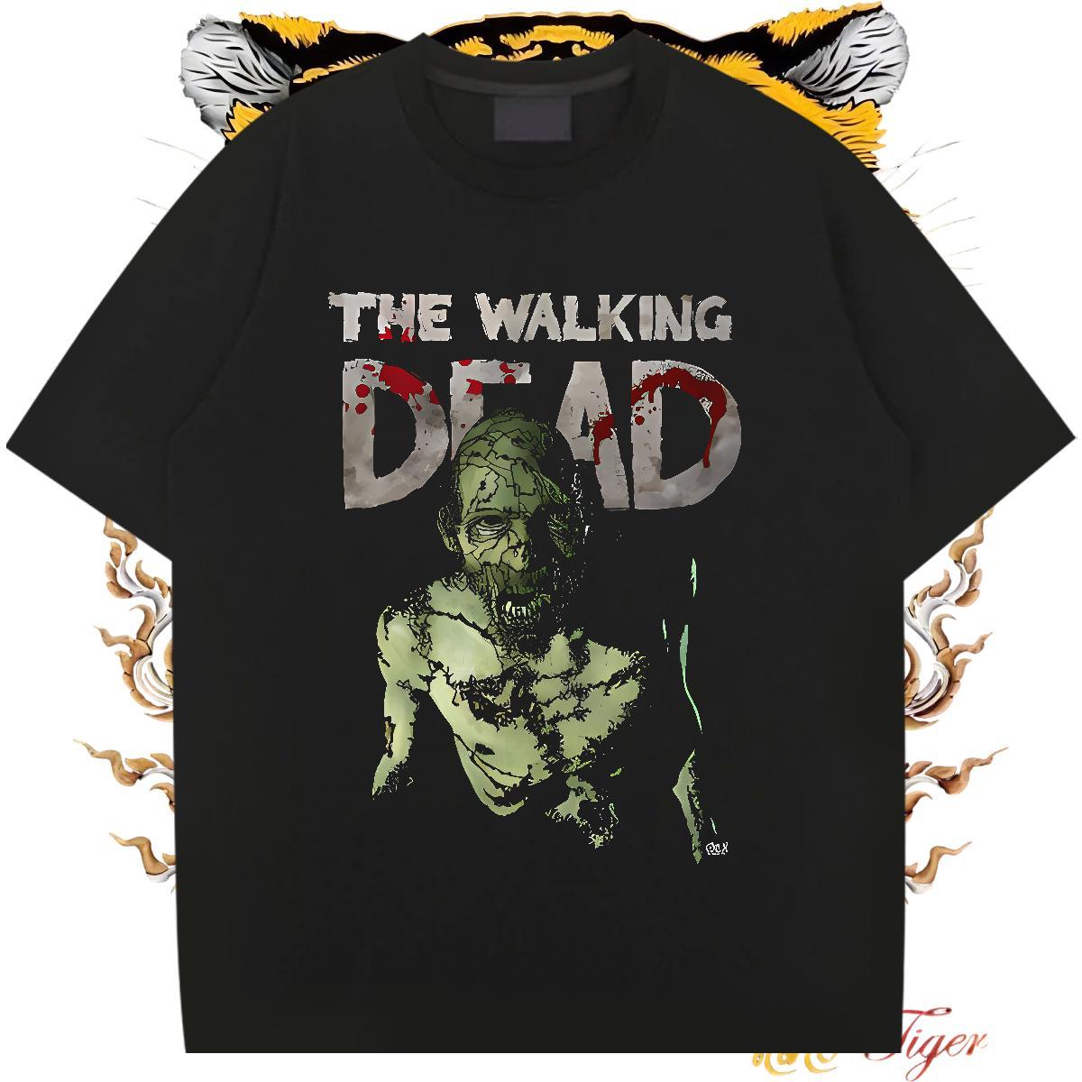 New Men Tops Tees 100% Cotton 230g Street Casual dead Breathable T Shirts Men Brand Custom Big Size Tees Shirts