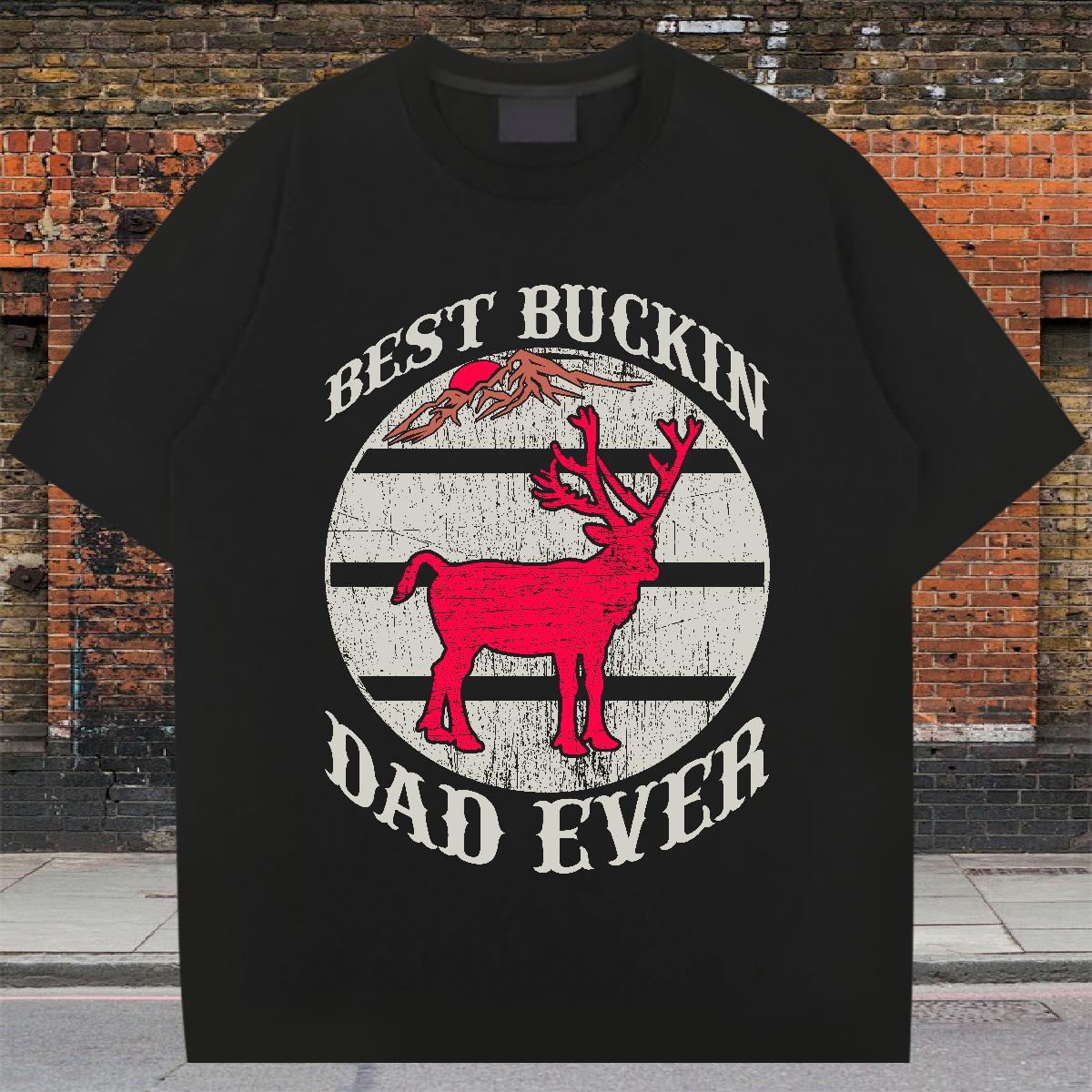 Cool Men Clothes T-Shirt Casual Beach 230g Pure Cotton DIY Breathable Short Sleeve deer Man T Shirts Designer Tshirts