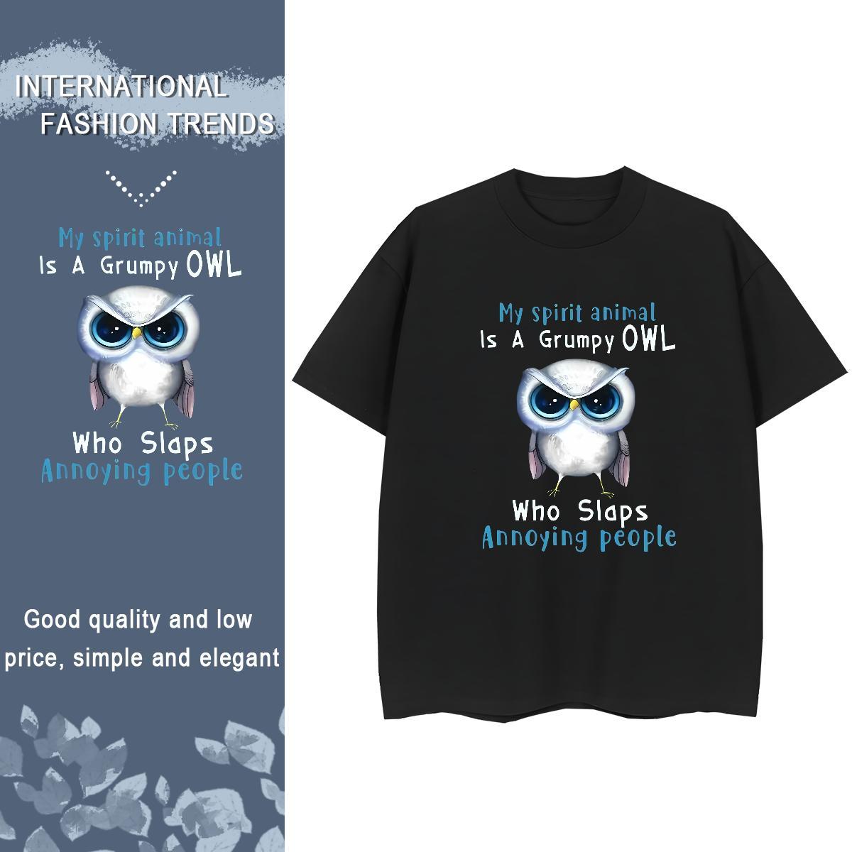 Fashion New Women T Shirts Breathable Soft 230g 100% Cotton Woman Tshirt Custom Printed Owl Summer Casual Designer Tops