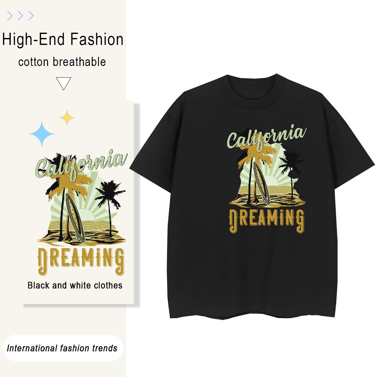 Designer Men Tees Sports Casual 100% Cotton 230g White Plus Size Breathable Crew Neck tree T-Shirts Fashion Design Clothes