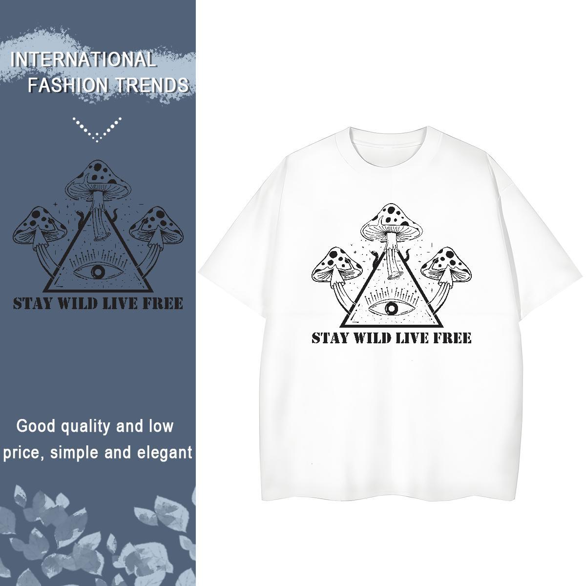 Fashion New T Shirt For Woman Breathable Crew Neck 230g Cotton Women Tshirts Anime Print tree Daily Wear Free Shipping Tops Shirt