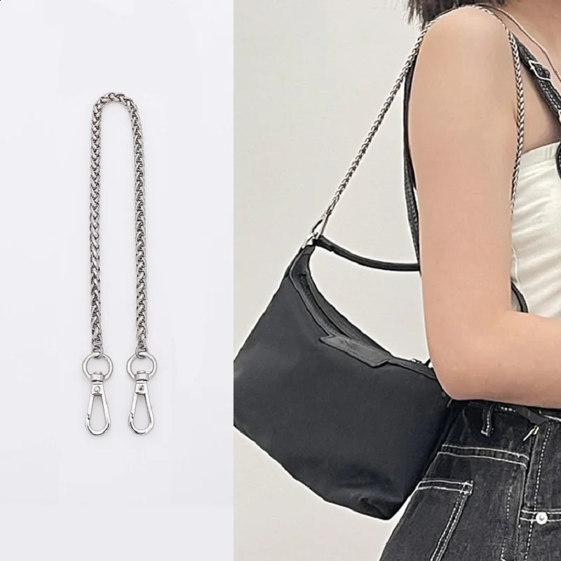 316L stainless steel solid metal keel chain bag chain bandage accessory handle IP plated gold and silver black Kpop DIY 240821