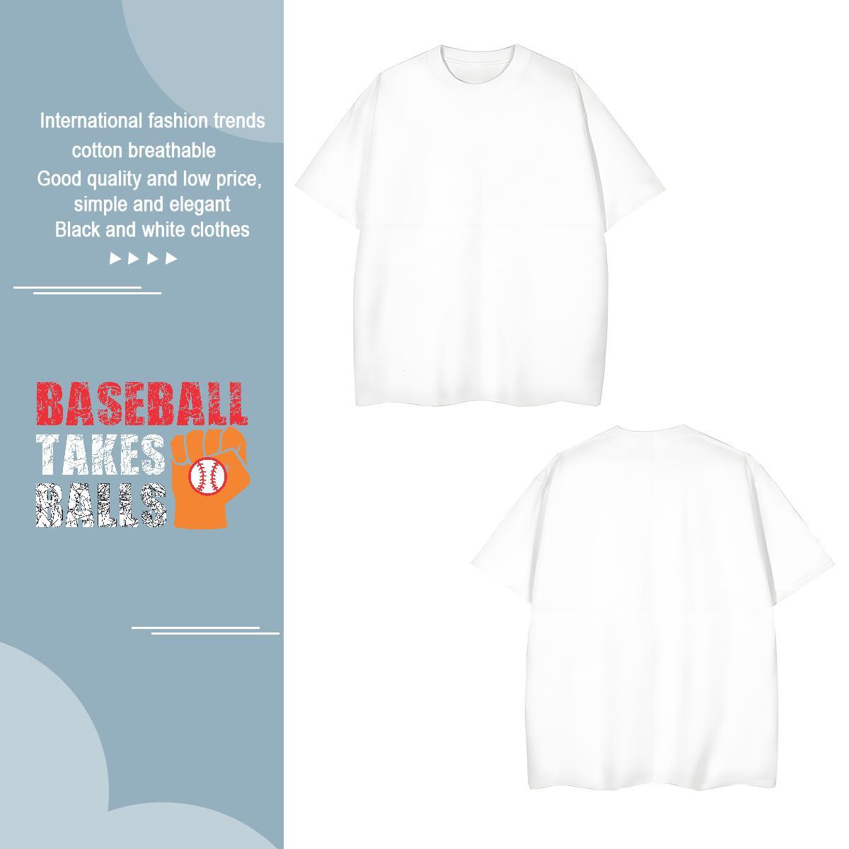High Quality baseball T Shirts Men Daily Outfit Couples T Shirts 230g 100% Cotton Custom Breathable Short Sleeve Customized Tops Shirt