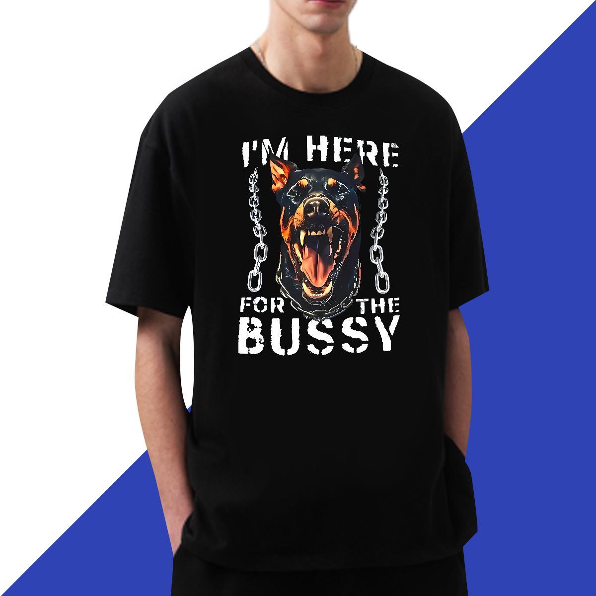 Loose Men Tshirts Anime Printing Street 230g Cotton Oversized Breathable Short Sleeve dog Mens T Shirts DIY Tops Shirt