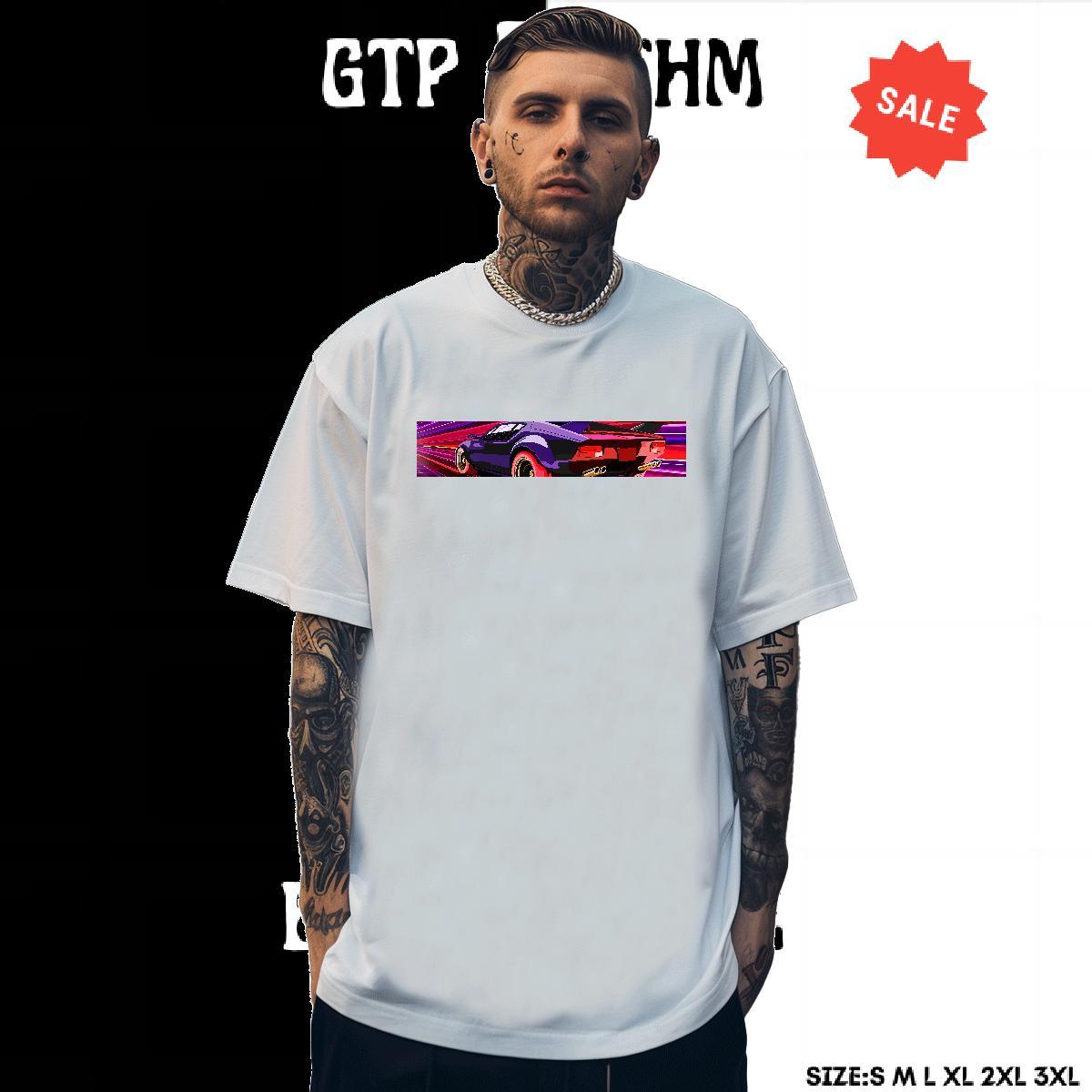 Popular Men Tshirts Casual Beach 100% Cotton 230g Custom Print Oversized Crew Neck Breathable car T Shirts Men 2024 New Tops