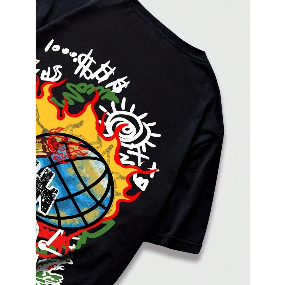 Street life mens cartoon and letter graphic Tshirt Harajuku Y2k Redtube Pro choose oversized 240822