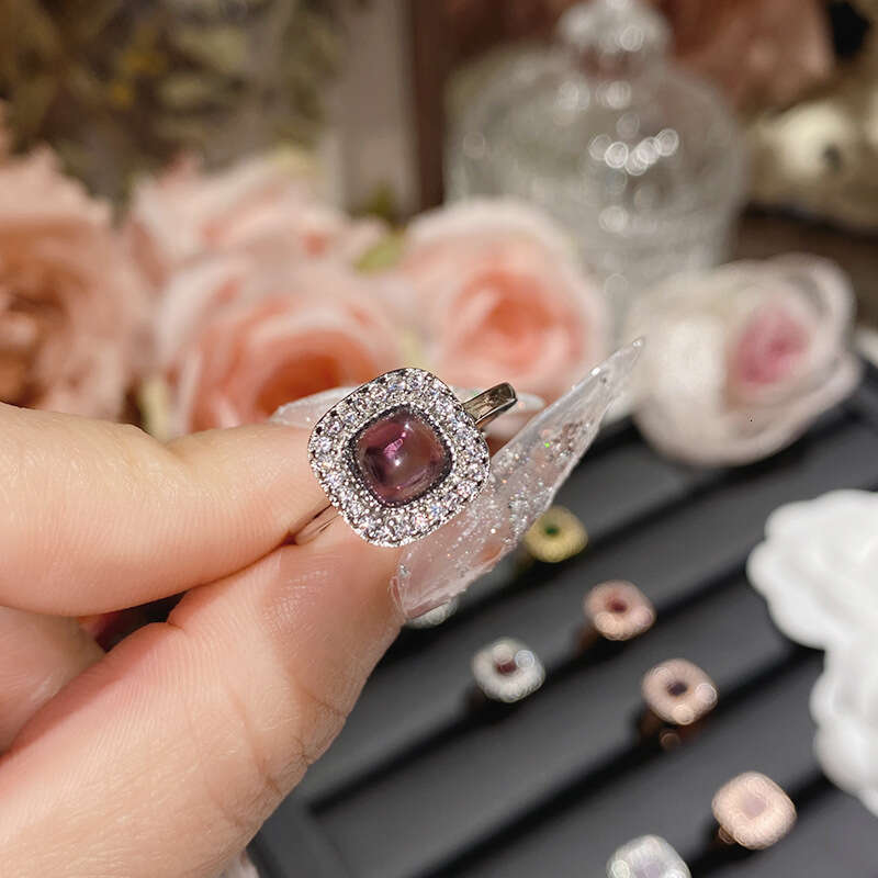 High-End Simple Candy Ring Women's Gold-Plated Zircon Stone Index Finger Ring