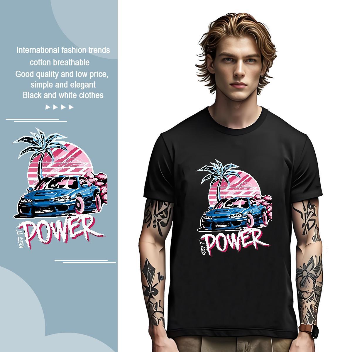 High Quality beach Men T Shirts Casual Daily Wear Men Tees 230g Cotton Fashion Designer Short Sleeve Soft Graphic Tshirts