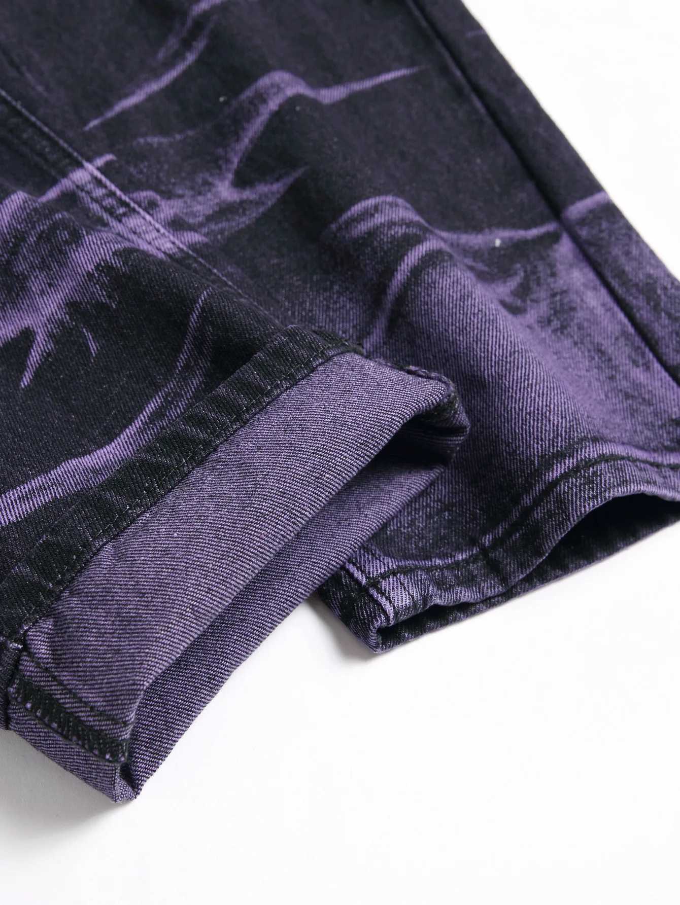 High Street Ripped Jeans for Men Four Seasons Causal Denim Pants Personalized Black Straight Jeans Fashion Youth Trousers X250220