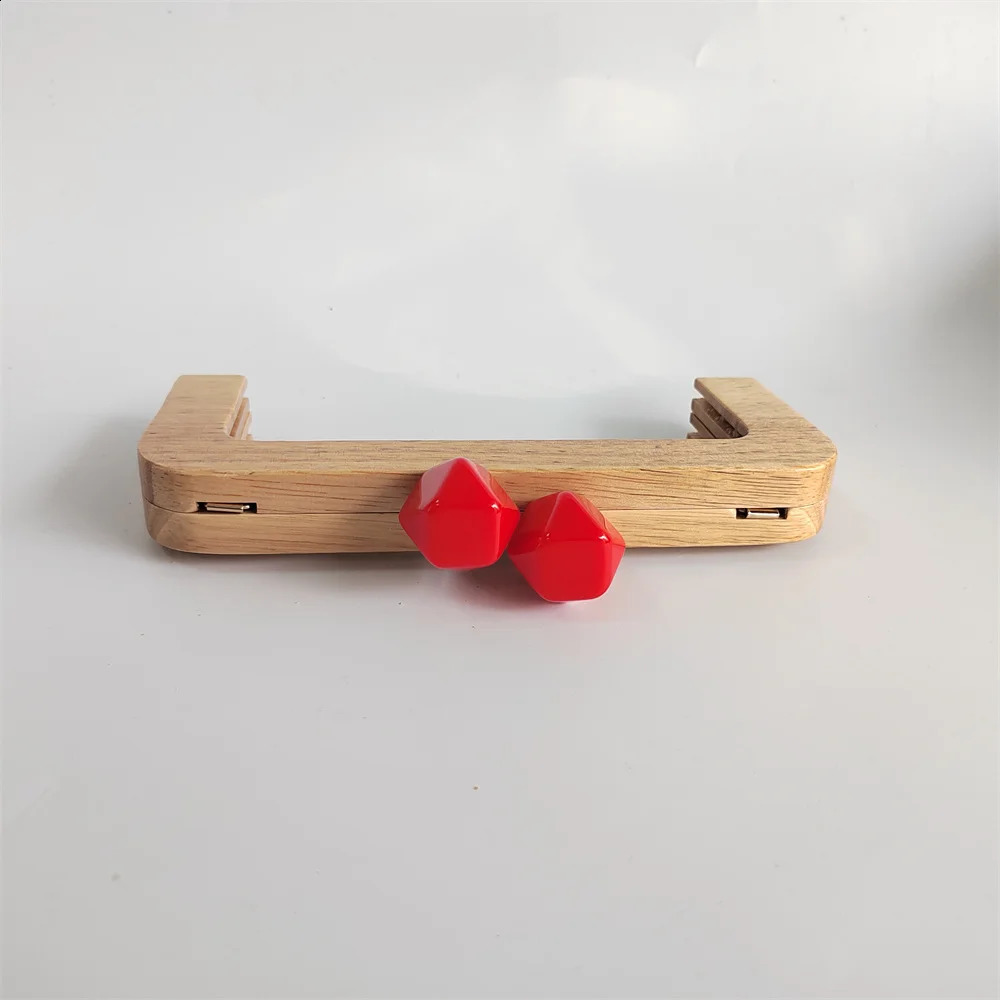 Red 20cm rectangular wooden frame acrylic resin kissing buckle used for DIY accessories of handbags and wallets Para Mochila 240821
