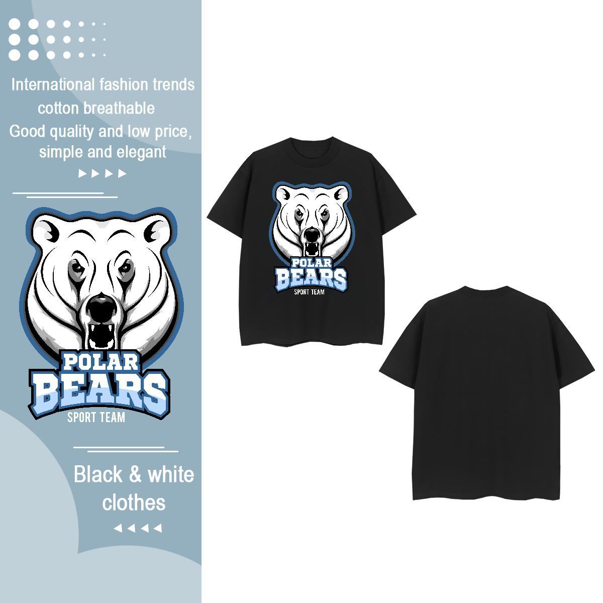 Stylist Woman T Shirts Breathable Short Sleeve 230g 100% Cotton Women Tees Oversized bear Casual Beach Lady Clothes Shirt