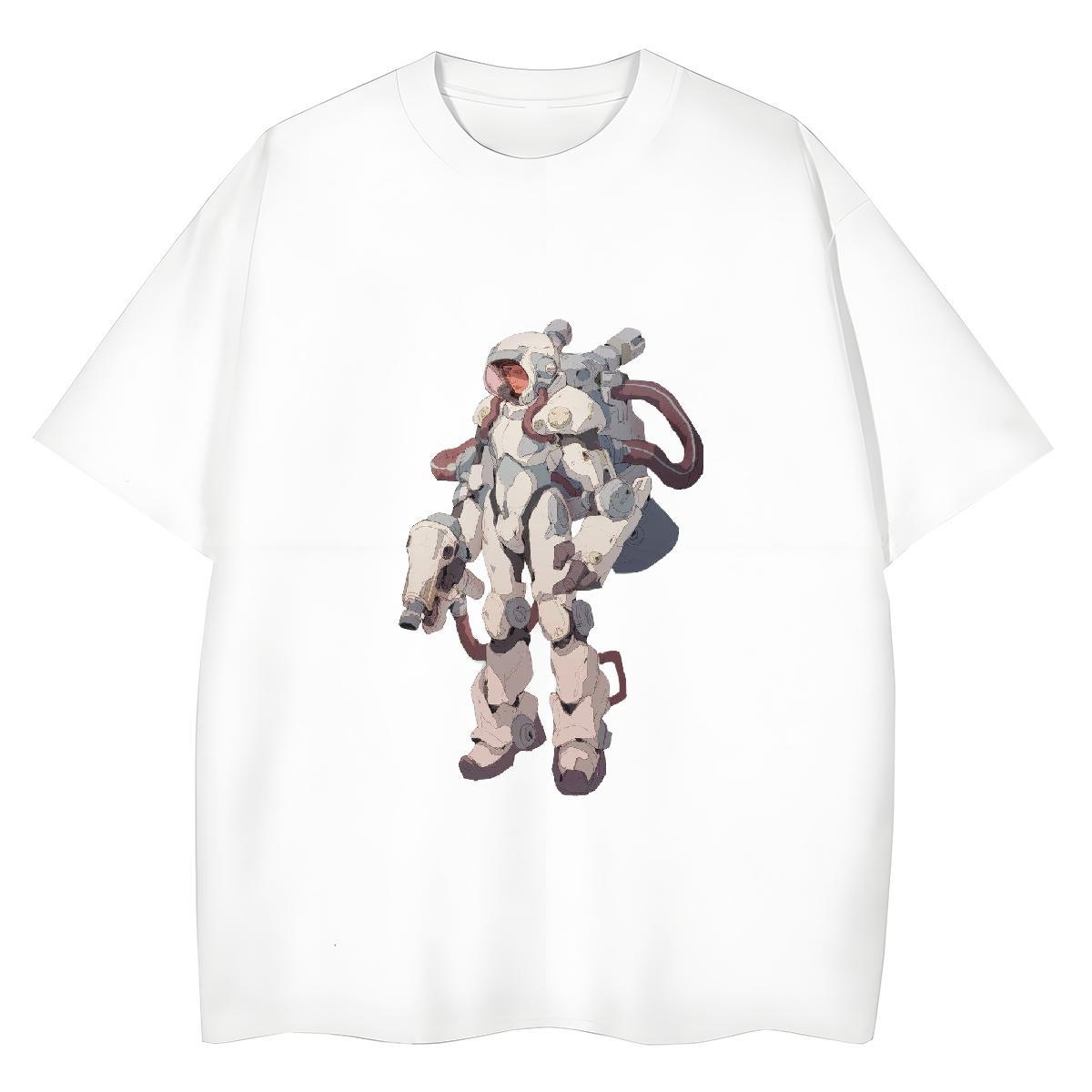 Fashion Casual T Shirts Women Breathable Soft 100% Cotton 230g Women Tshirts Graphic spaceman Hip Hop Street Designer Nice Clothings