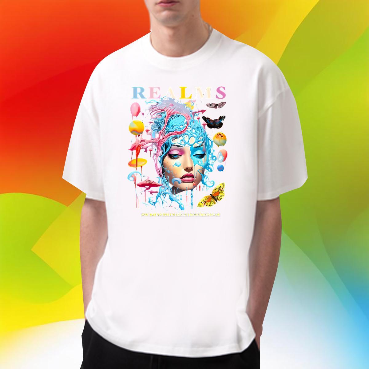 Wholesale women Mens T Shirts Street Casual Tshirts 230g Pure Cotton DIY Customized Crew Neck Oversized 4XL Tee Shirt