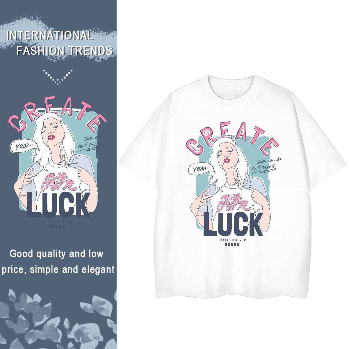 Designer Woman Tshirt 100% Cotton 230g letter Hip Hop Street Women T Shirts Breathable Short Sleeve Anime Print Tops Shirt