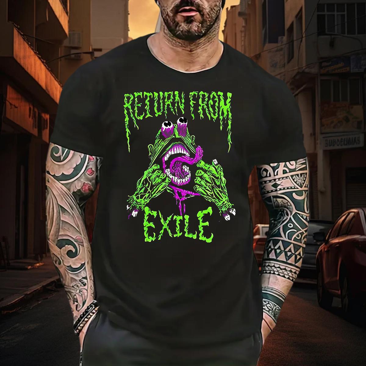 DIY Mens Tshirts 230g Cotton Summer Casual exile O Neck Short Sleeves T Shirts Men High Quality Custom Printing Clothes