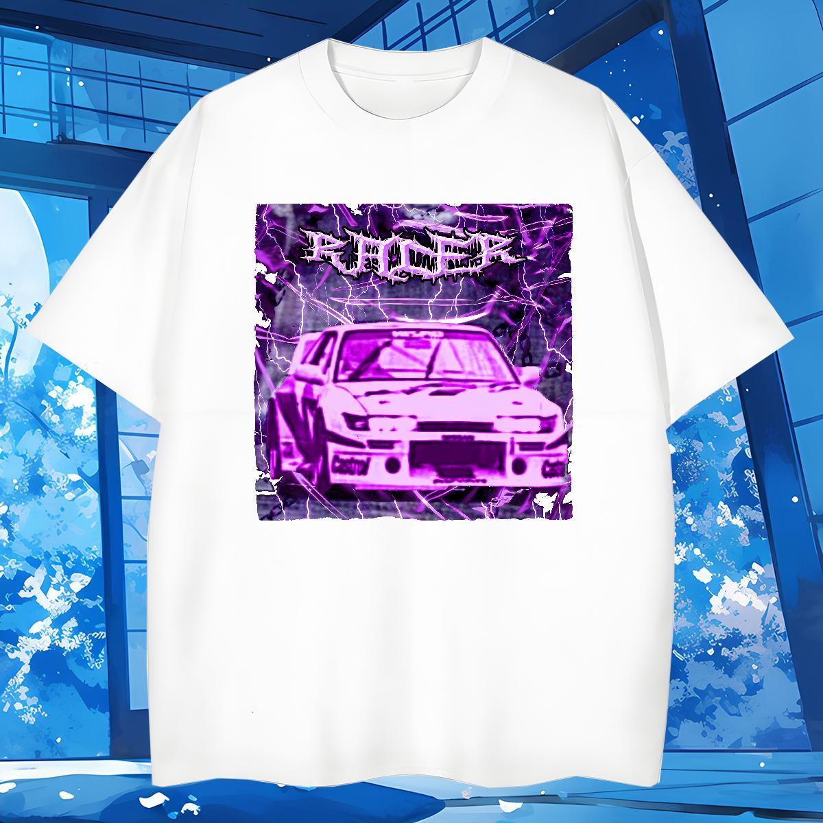 Classic car T Shirt For Man Spring Summer Men Tops Tees 230g 100% Cotton 2024 Breathable Short Sleeve Custom Printing Clothings