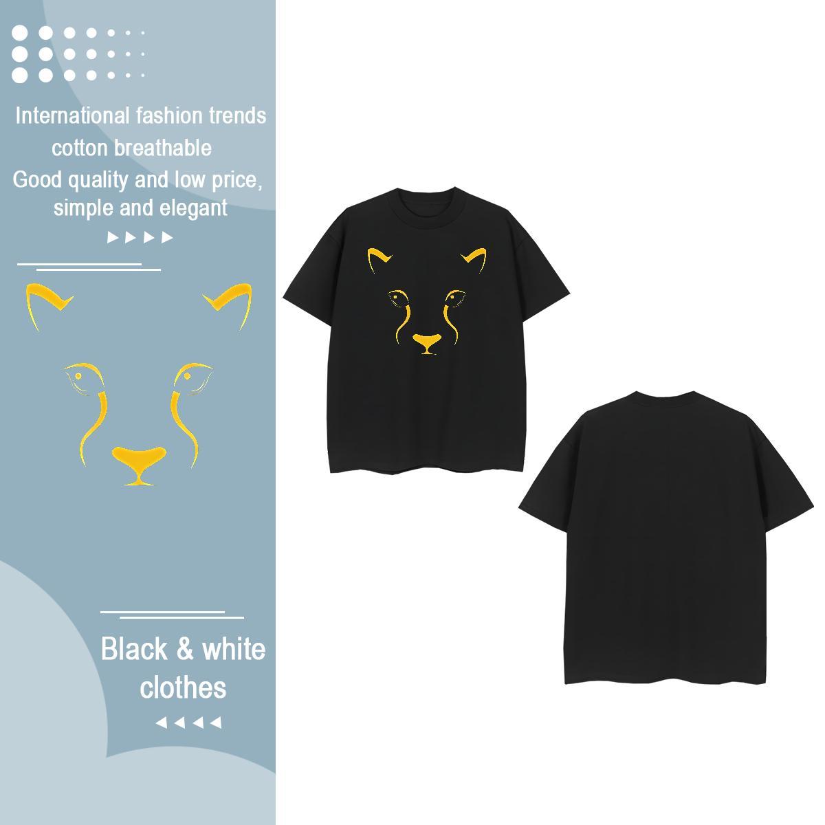 2024 DIY Womens T Shirts Comfortable 230g 100% Cotton Woman Tshirt Graphic fox Sport Lady Polos