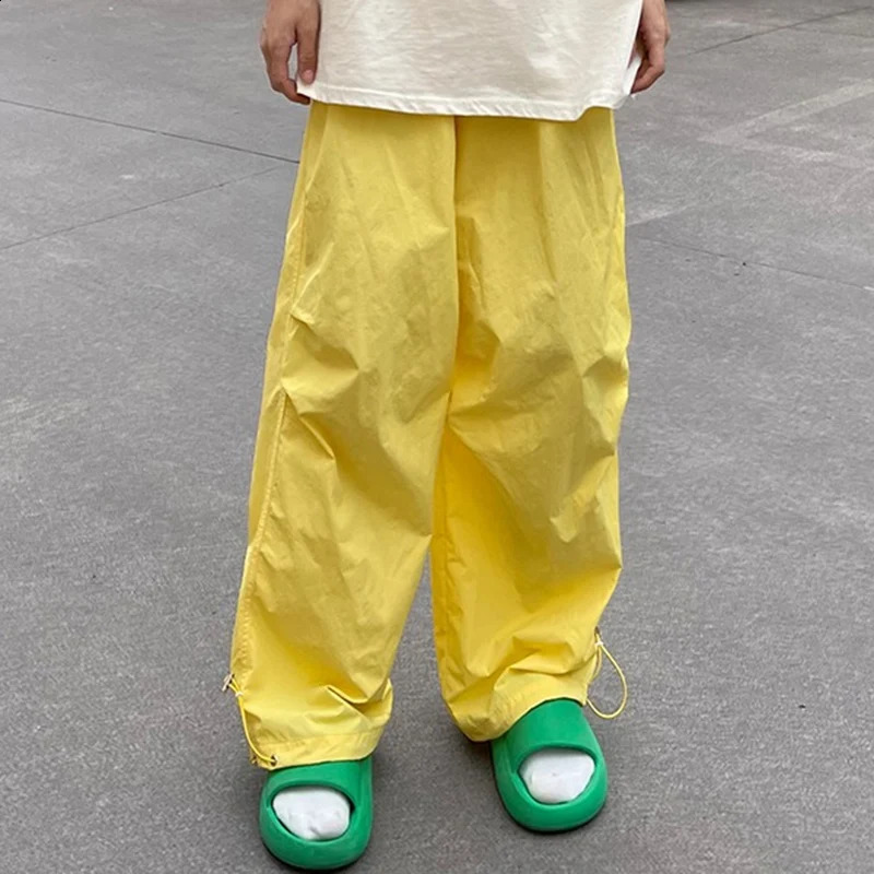 Women Summer Fashion y2k Pants Lady Quick Drying Leisure Colorful Sports Trousers Female Concise Rose Red Baggy Wide Leg Pants 240821