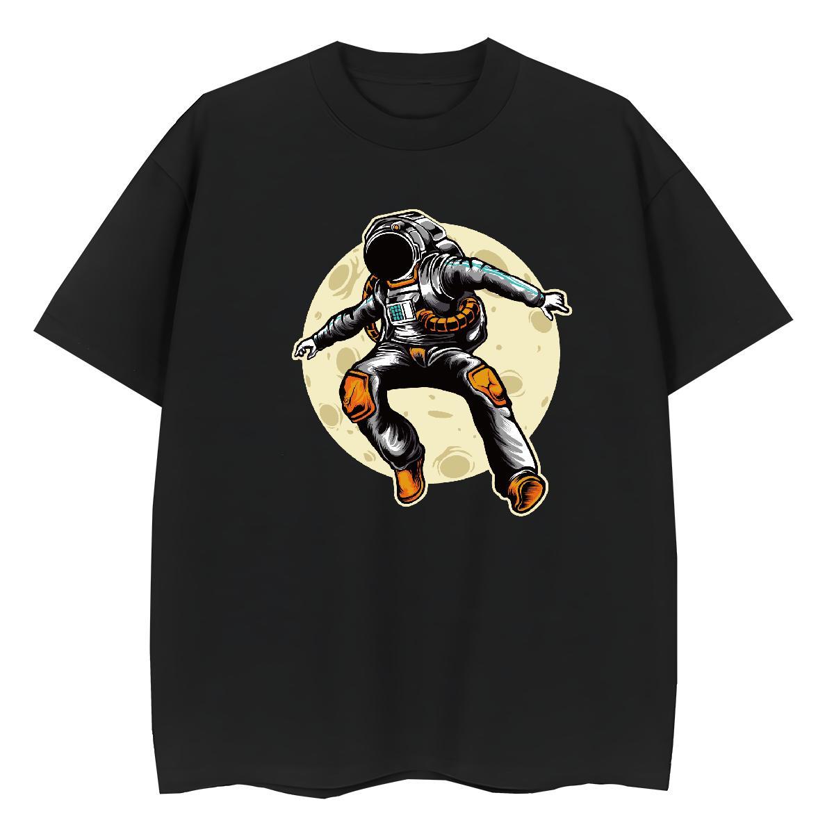 Loose fit Lady T shirt 230g 100% Cotton cosmonaut Beach T-Shirts Breathable Soft Custom Print Oversized Tops