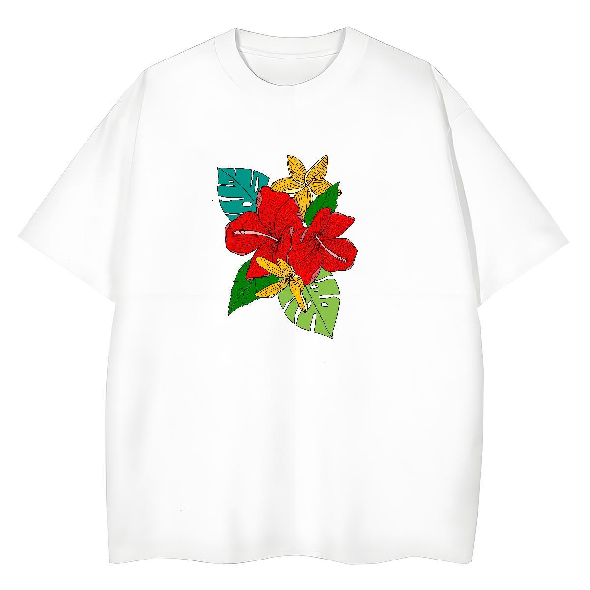 New T shirt Breathable Short Sleeve 230g 100% Cotton Unisex Tshirts DIY Logo painting Spring Summer Brand Tops