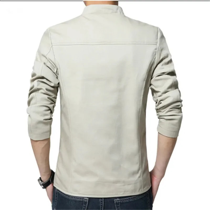 Business Mens Jacket Fashion Standing Collar Jacket Coats Men Slim Fit Business Casual Male Jackets Men Clothing Plus Size Coats 240822