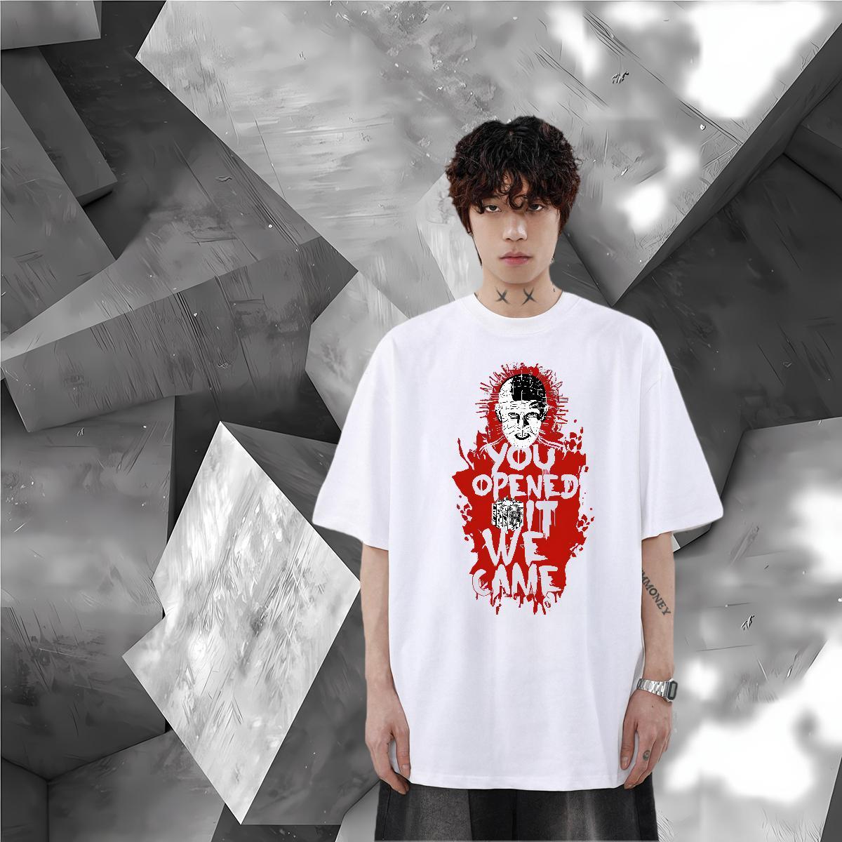 Customized Casual Daily Wear Tshirts skull Breathable Short Sleeve 100% Cotton 230g Mens T Shirts Loose Fit Custom Printing Clothes