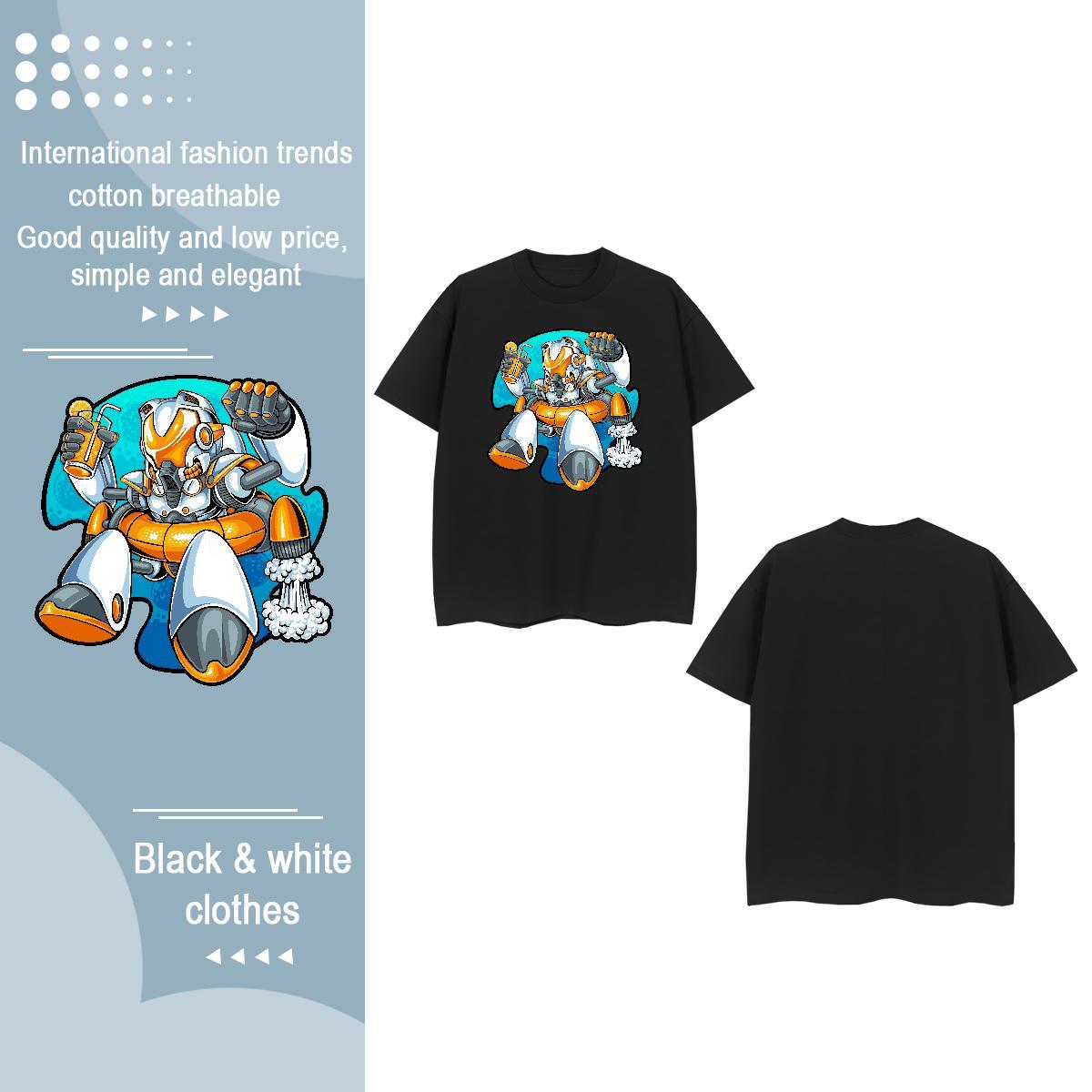 2024 Woman T Shirts Crew Neck 230g Cotton Lady T shirt DIY Anime ET High Street Hip Hop Nice Tees Shirts