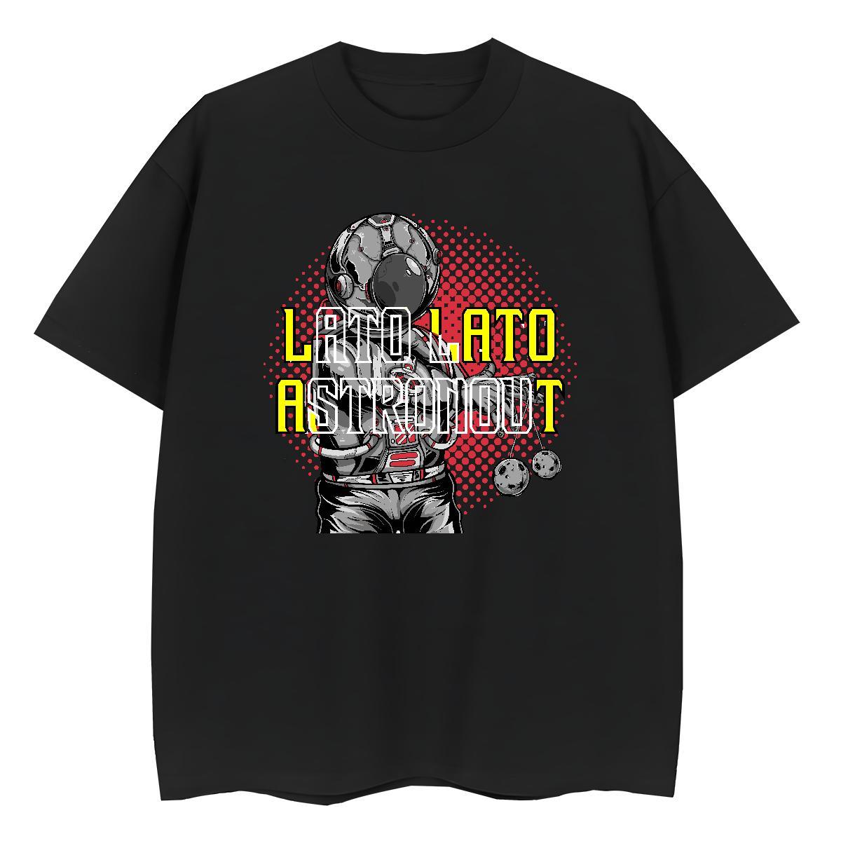 Unisex Couples T Shirts 230g Pure Cotton cosmonaut Sports Street Wear Women T Shirts Breathable Custom Printed Polos