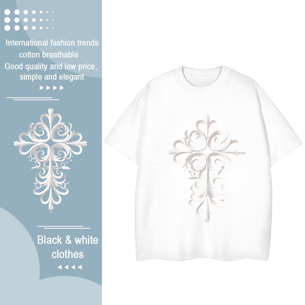 Nice Lady T shirt 230g Cotton letter Sports Casual T Shirts Women Breathable Short Sleeve Plus Size Cartoon Tops Shirt