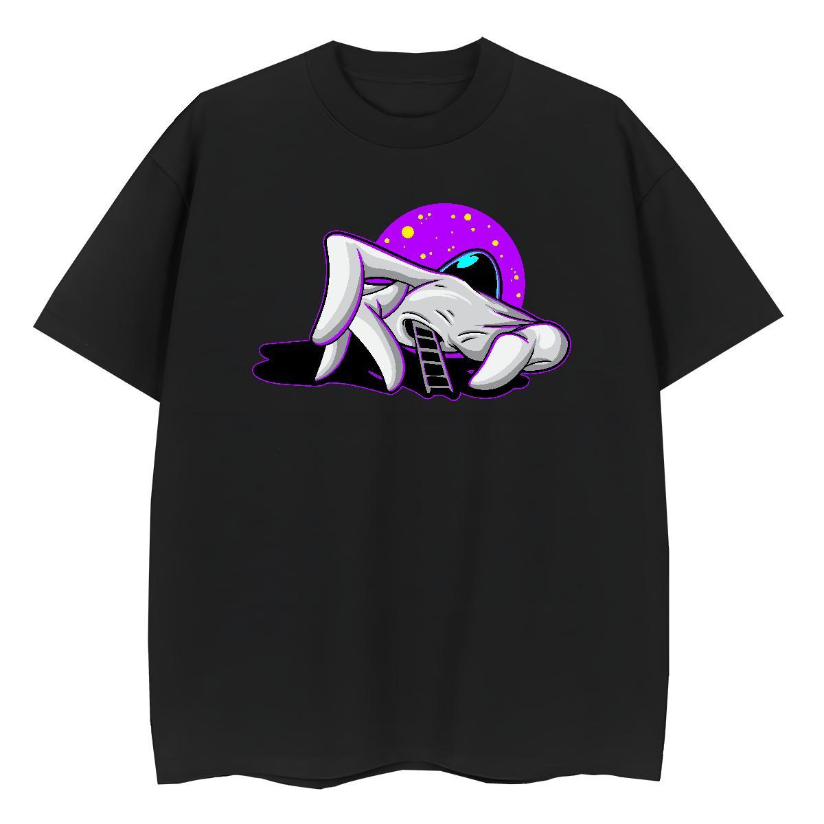 Factory Direct T-Shirts Short Sleeve O-Neck 100% Cotton 230g Women Tshirts Cartoon Printing L-4XL ET Summer Casual Loose fit Tops