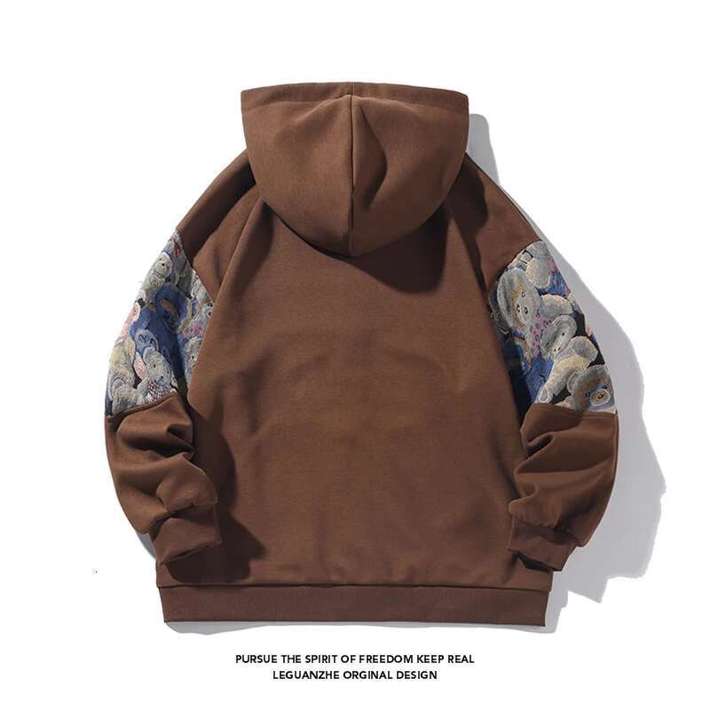 Spring Autumn New Men's Hoodies Embroidered Patterns Loose Fashion Korean Streetwear Hooded Coat Male Casual Hoodie M-5XL