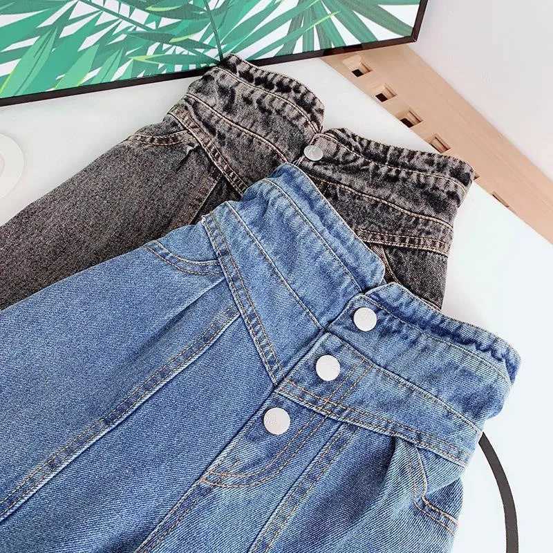 Clothing Baby Childrens Girls Pants Infant Denim Trousers Kids Girl High Waist Jean Children Straight-leg Wide-leg Pants Clothing W241227