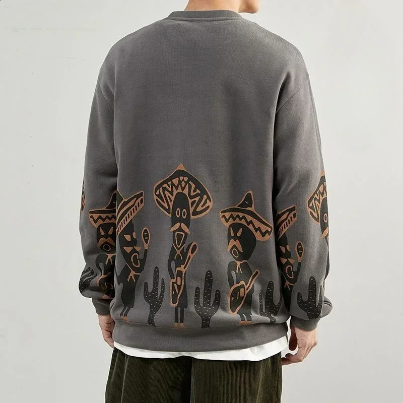 Mens Clothing Print Manga Sweatshirts For Man Black Pullover Hoodieless Anime Graphic Top Harajuku Fashion Korean Style Offers 240821