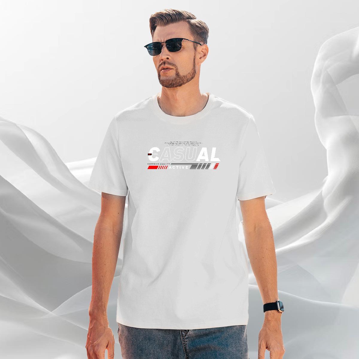 Free Shipping Men Clothes T-Shirt Beach 100% Cotton 230g Custom Print Oversized Breathable Short Sleeve letter Mens T Shirts 2024 Summer Tees