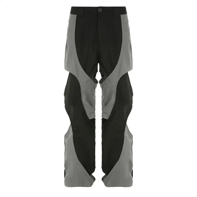 Men Sweatpants Wide Leg Joggers Trousers Track Pants Clothes Y2K Women Streetwear Techwear Black Cargo Korean Harajuku Parachute 240821
