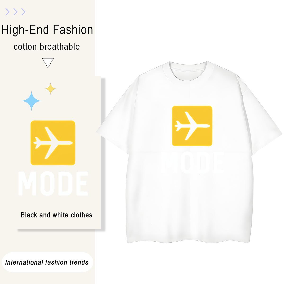 Comfortable Tshirt for Man Woman 230g Cotton letter Outdoor T-Shirts for Women Crew Neck DIY Anime Printed Tees Shirts