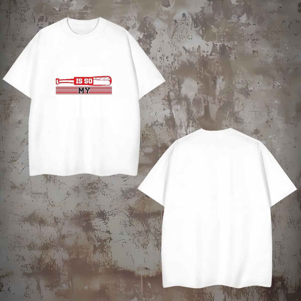 Soft baseball T-Shirts Street Wear Couples T Shirts 230g 100% Cotton Fashion New Breathable Short Sleeve Cartoon Printing L-4XL Tops