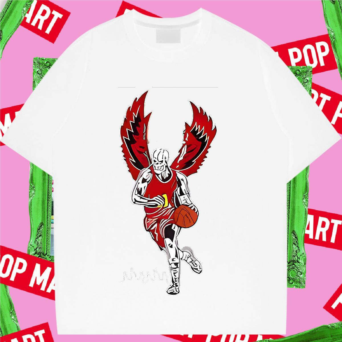 New Arrival T shirt 100% Cotton 230g Breathable Short Sleeve High Street Hip Hop skull Women Tshirts Unisex DIY Anime Clothes