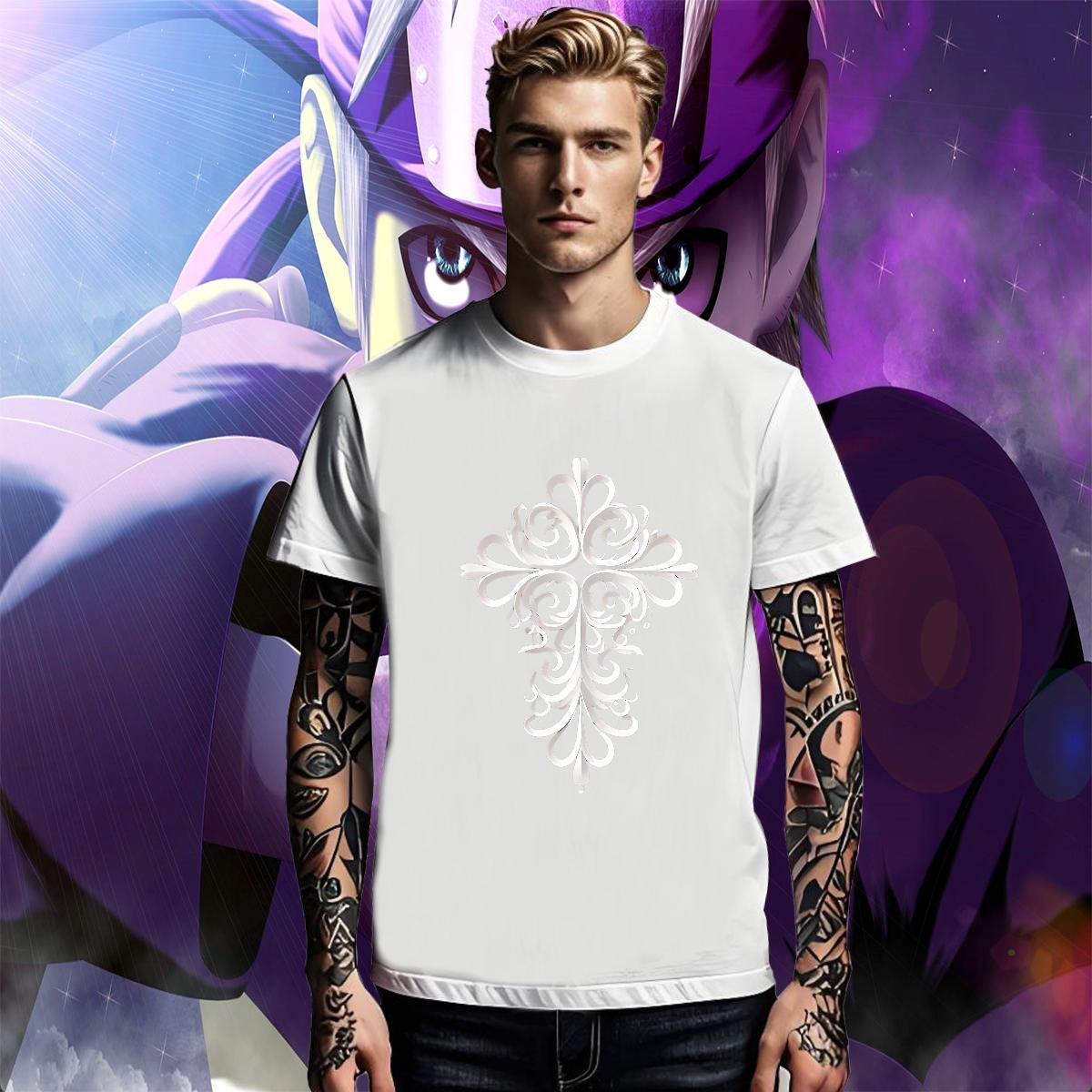 Cool Tshirts Street Wear 230g Cotton DIY Anime O Neck Short Sleeves letter T shirt Designer Clothes
