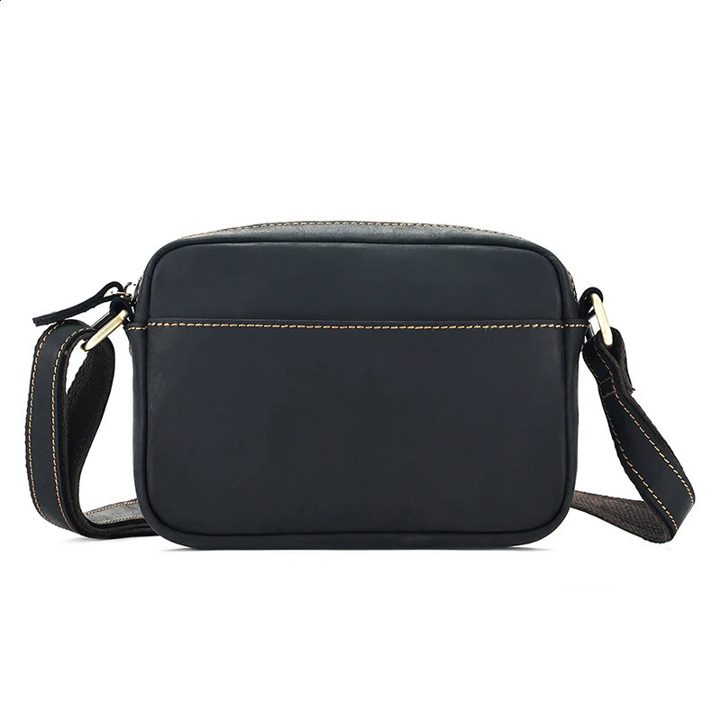 DHwanglijia designer bag Crazy Horse Messenger Mens Leather Shoulder Mobile Phone Sling Bags For Men Woman Cross Body Bag 240822