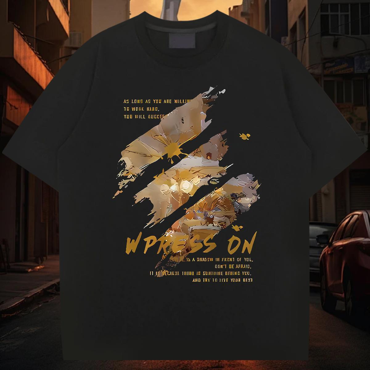 Classic Casual Mens Tshirts 230g Pure Cotton Outdoor painting Breathable Crew Neck T-Shirts for Men Cool Design White Plus Size Tees Shirts