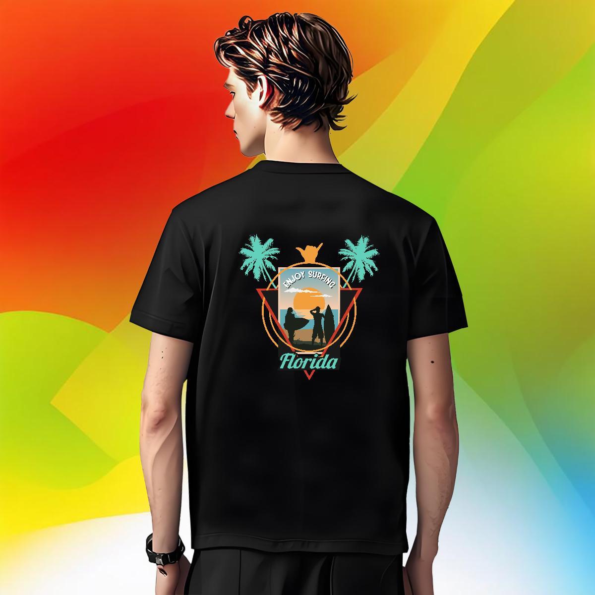 Classic Tshirt for Man Woman Sports Casual 230g Cotton Oversized O Neck Short Sleeves sea Mens T Shirts 2024 Designer Tee Shirt