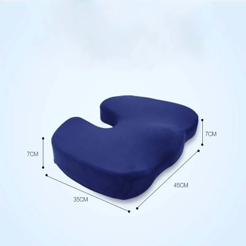 Coccyx Pillow Memory Foam Travel Seat Cushion for Tailbone Pain Back Support Chair Bench Protect Healthy Sitting Pad 240821