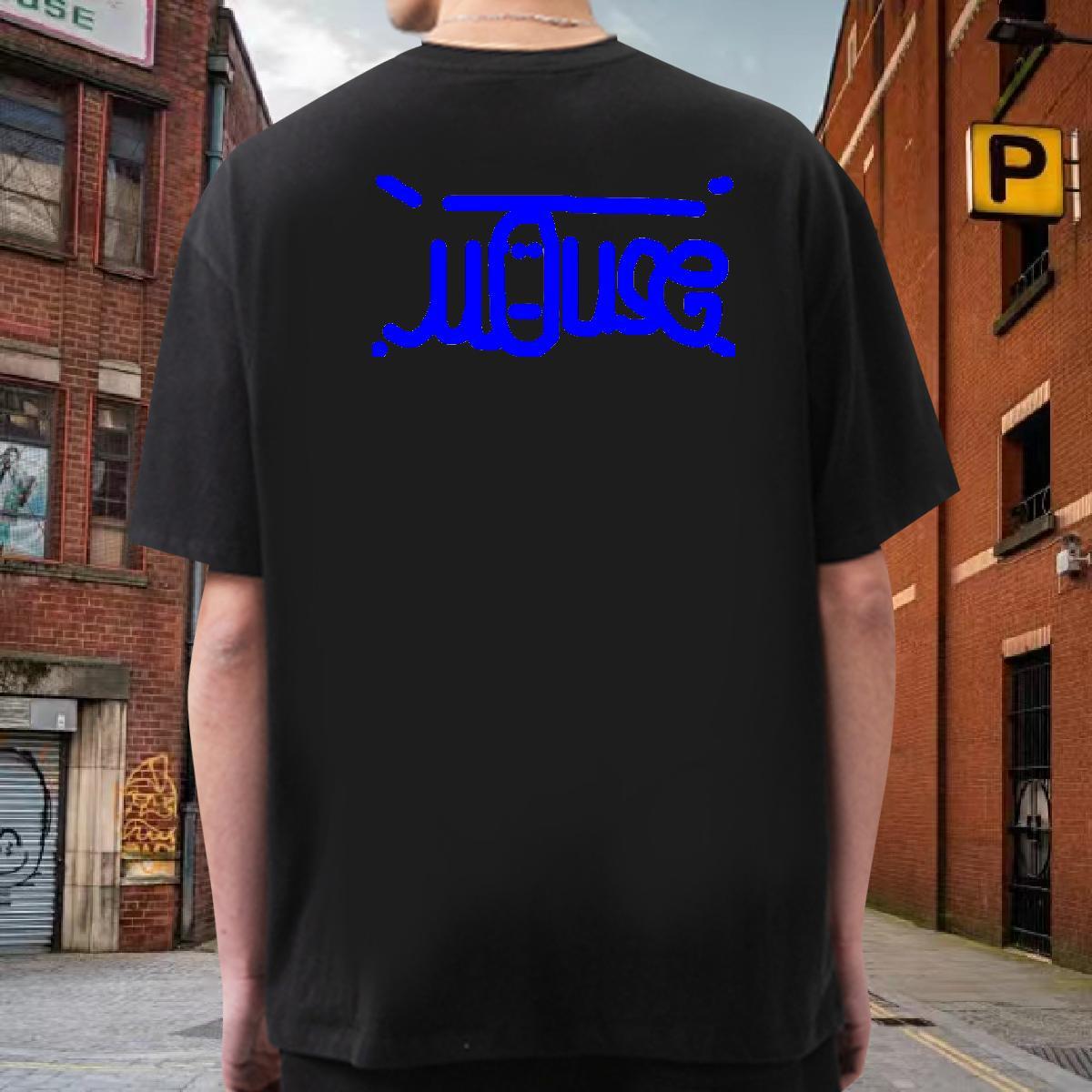 Free Shipping Mens T Shirts 100% Cotton 230g blue Spring Summer Customized Print Breathable Short Sleeve Men Tees New Top Tees