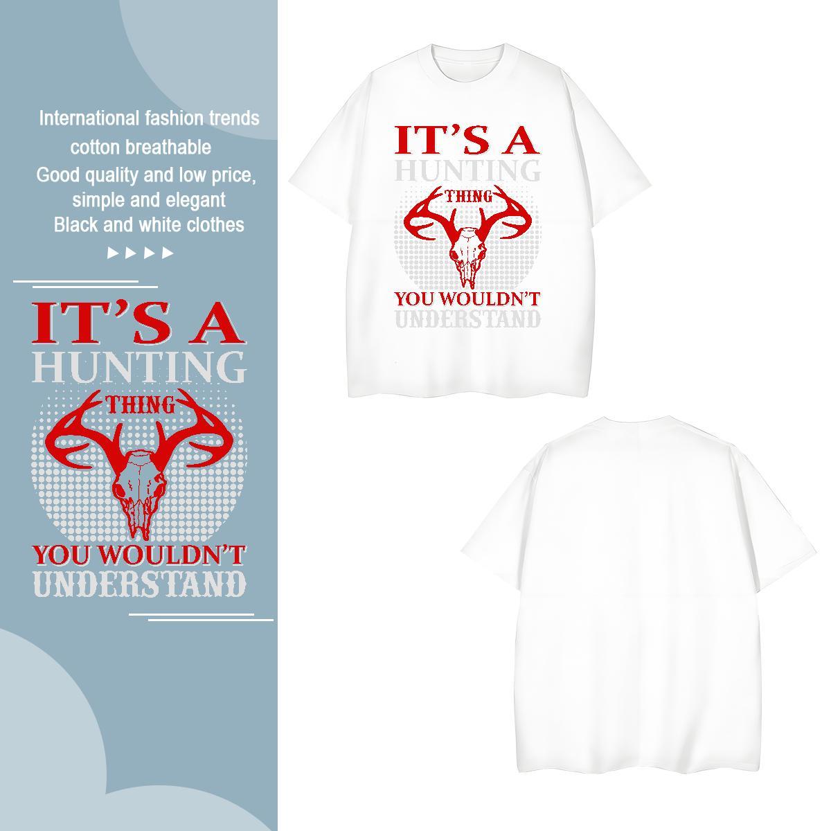 Unisex DEER T shirt High Street Hip Hop Mens Tshirts 100% Cotton 230g Fashion Design Breathable Short Sleeve Oversized Clothes